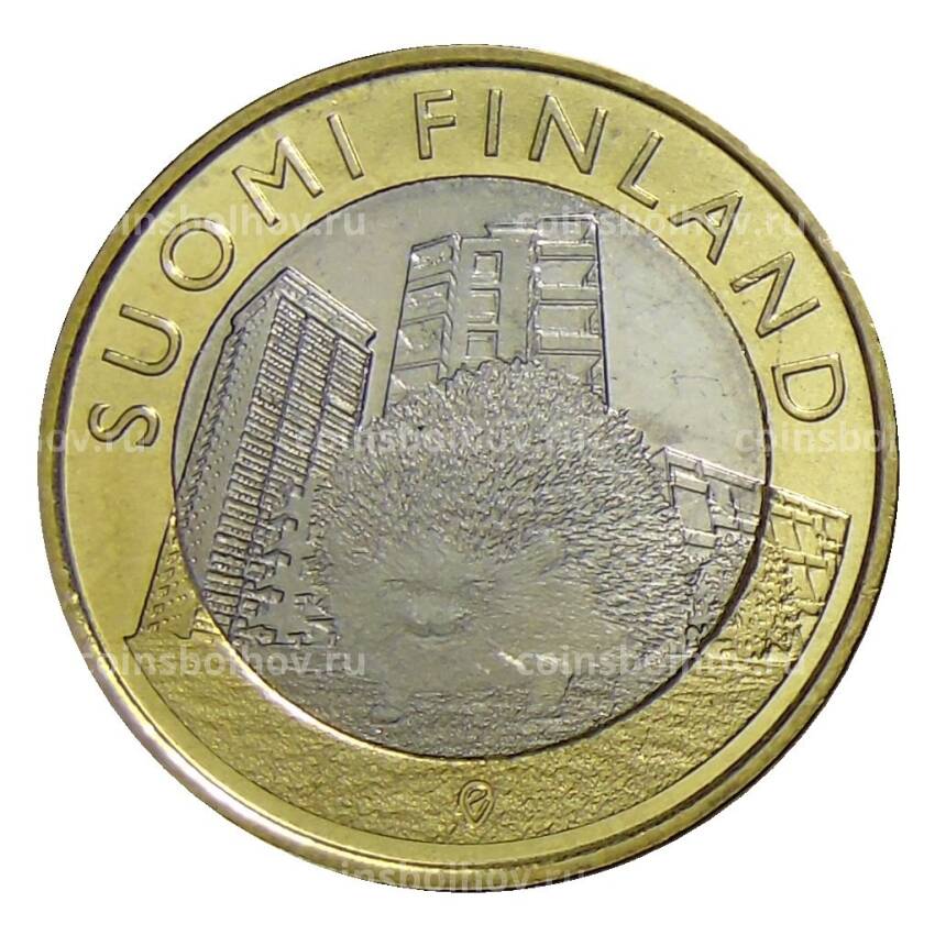 Монета 5 евро 2015 года Финляндия —  Исторические регионы Финляндии. Животные — Уусимаа