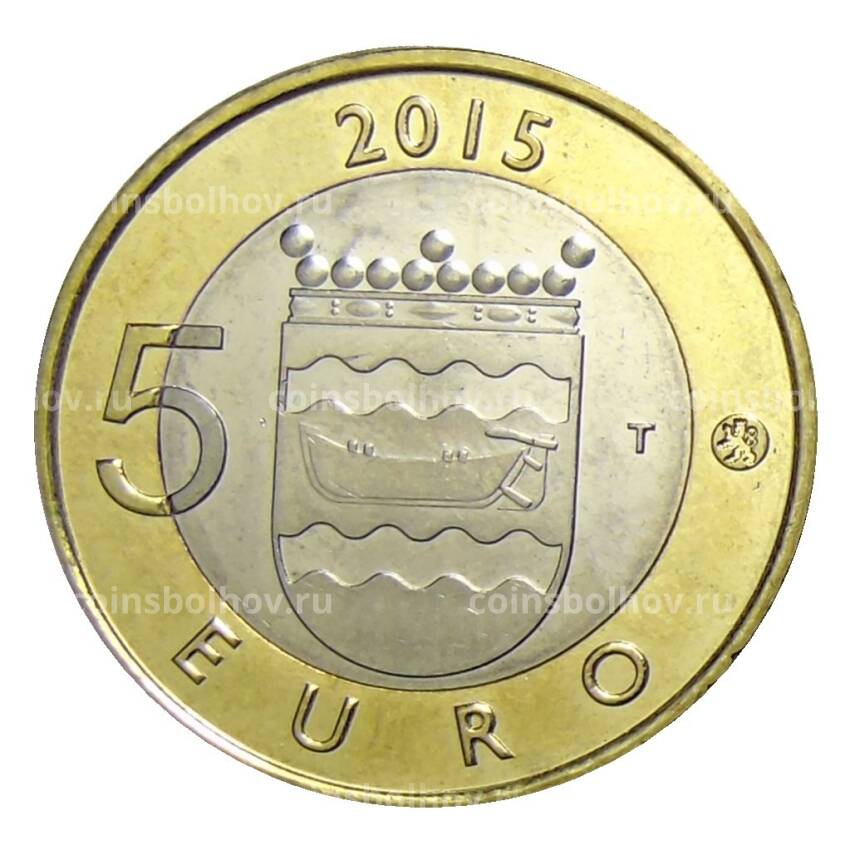 Монета 5 евро 2015 года Финляндия —  Исторические регионы Финляндии. Животные — Уусимаа (вид 2)