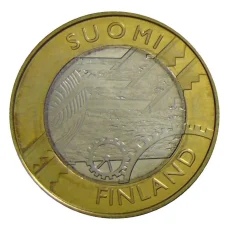 Монета 5 евро 2011 года Финляндия —  Исторические регионы Финляндии — Уусимаа (аверс)