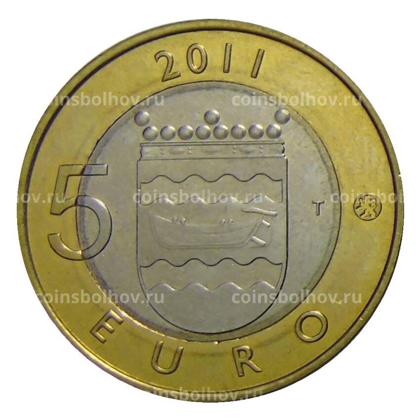 Монета 5 евро 2011 года Финляндия —  Исторические регионы Финляндии — Уусимаа (вид 2)