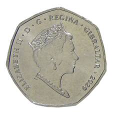 Монета 50 пенсов 2020 года Гибралтар (реверс)