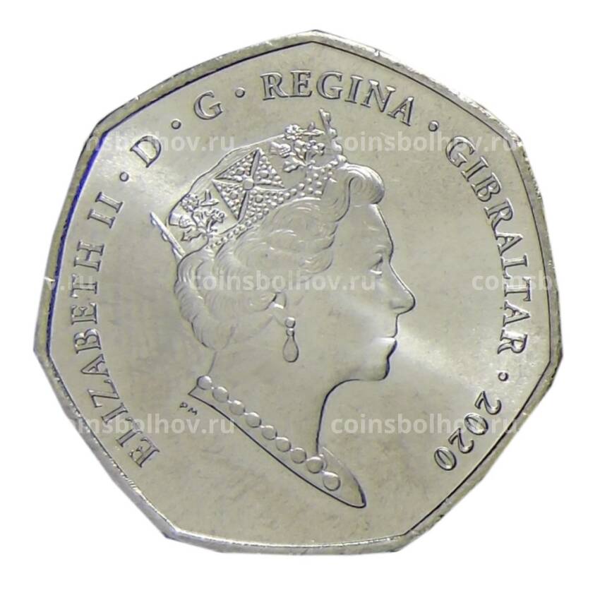 Монета 50 пенсов 2020 года Гибралтар (вид 2)