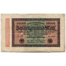 Банкнота 20000 марок 1923 года Германия