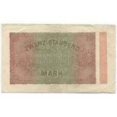 Банкнота 20000 марок 1923 года Германия (вид 2)