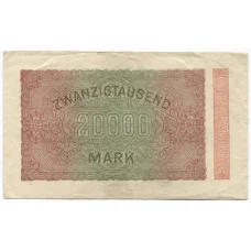 Банкнота 20000 марок 1923 года Германия (вид 2)