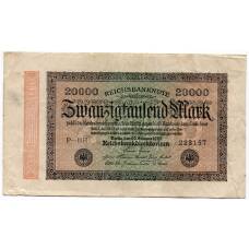 Банкнота 20000 марок 1923 года Германия
