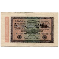 Банкнота 20000 марок 1923 года Германия
