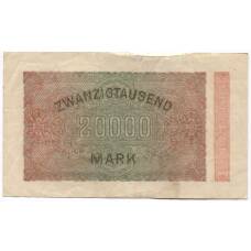 Банкнота 20000 марок 1923 года Германия (вид 2)