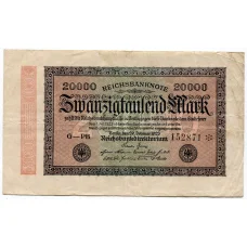 Банкнота 20000 марок 1923 года Германия