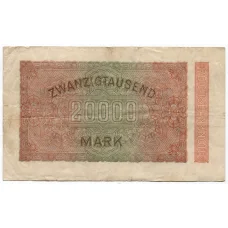 Банкнота 20000 марок 1923 года Германия (вид 2)