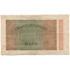 Банкнота 20000 марок 1923 года Германия (вид 2)