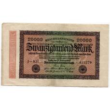 Банкнота 20000 марок 1923 года Германия
