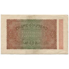 Банкнота 20000 марок 1923 года Германия (вид 2)