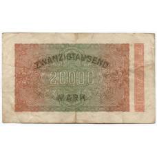 Банкнота 20000 марок 1923 года Германия (вид 2)