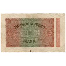 Банкнота 20000 марок 1923 года Германия (вид 2)