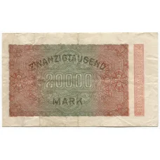 Банкнота 20000 марок 1923 года Германия (вид 2)