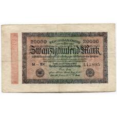 Банкнота 20000 марок 1923 года Германия