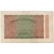 Банкнота 20000 марок 1923 года Германия (вид 2)