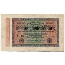 Банкнота 20000 марок 1923 года Германия