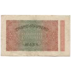 Банкнота 20000 марок 1923 года Германия (вид 2)