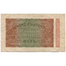 Банкнота 20000 марок 1923 года Германия (вид 2)