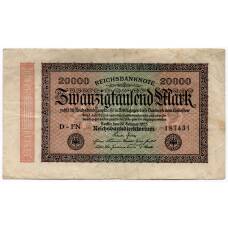Банкнота 20000 марок 1923 года Германия