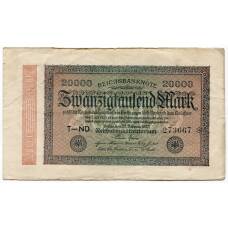 Банкнота 20000 марок 1923 года Германия
