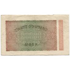 Банкнота 20000 марок 1923 года Германия (вид 2)