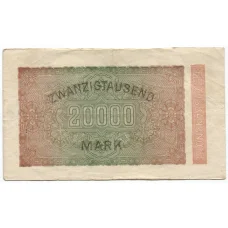Банкнота 20000 марок 1923 года Германия (вид 2)