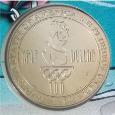 Монета 1/2 доллара (50 центов) 1996 года S США «XXVI летние Олимпийские Игры в Атланте 1996 — Плавание» (в подарочном буклете) (реверс)