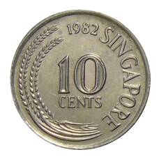 Монета 10 центов 1982 года Сингапур (аверс)