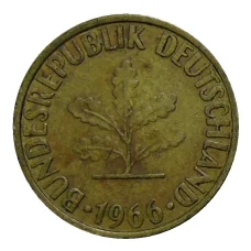 Монета 10 пфеннигов 1966 года G Германия (аверс)