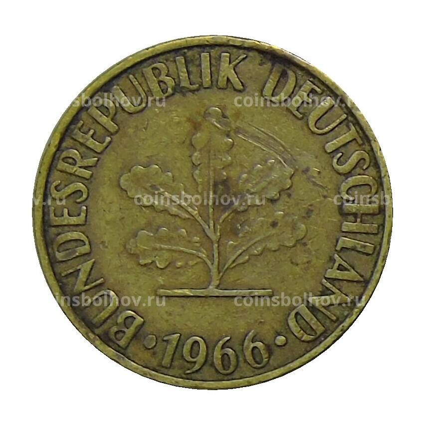 Монета 10 пфеннигов 1966 года F Германия