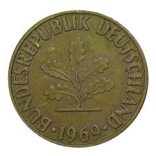 Монета 10 пфеннигов 1969 года G Германия (аверс)