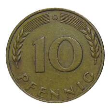 Монета 10 пфеннигов 1969 года G Германия (реверс)