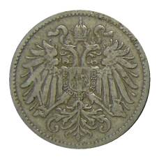 Монета 10 геллеров 1893 года Австрия (реверс)