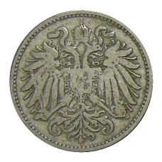 Монета 10 геллеров 1894 года Австрия (реверс)