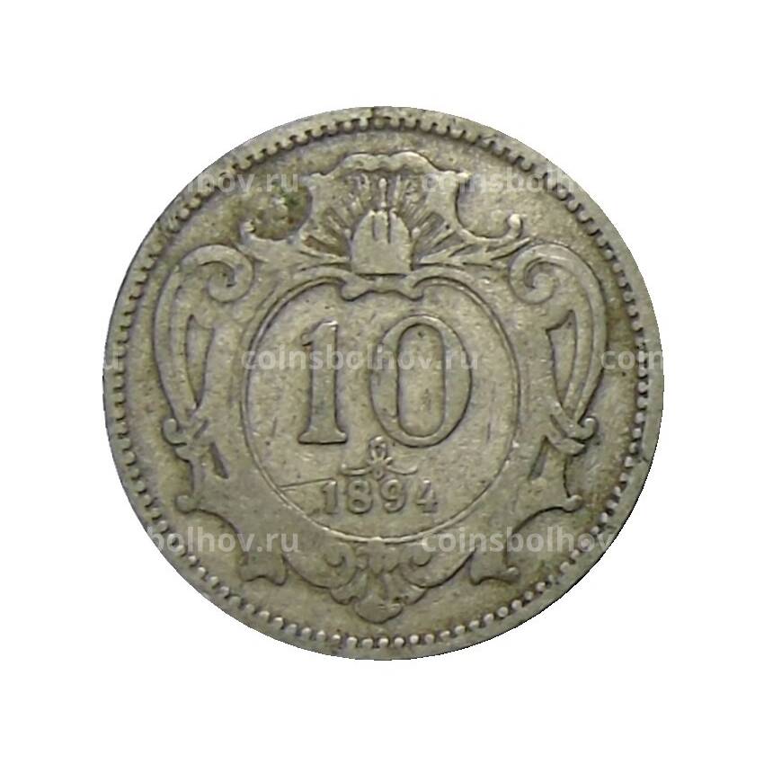 Монета 10 геллеров 1894 года Австрия
