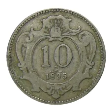Монета 10 геллеров 1895 года Австрия (аверс)