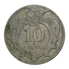 Монета 10 геллеров 1895 года Австрия (аверс)