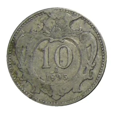 Монета 10 геллеров 1895 года Австрия (аверс)