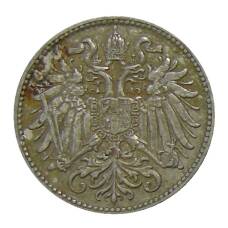 Монета 10 геллеров 1909 года Австрия (реверс)