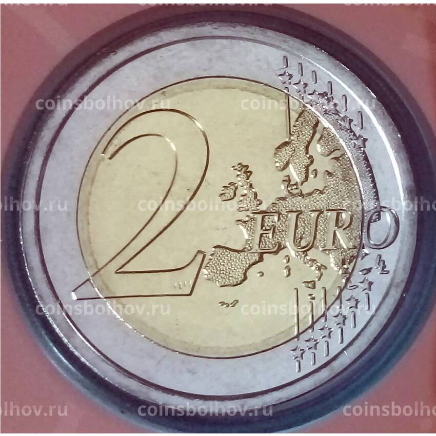 Монета 2 евро 2017 года Сан-Марино — 750 лет со дня рождения Джотто ди Бондоне (в блистере) (вид 2)
