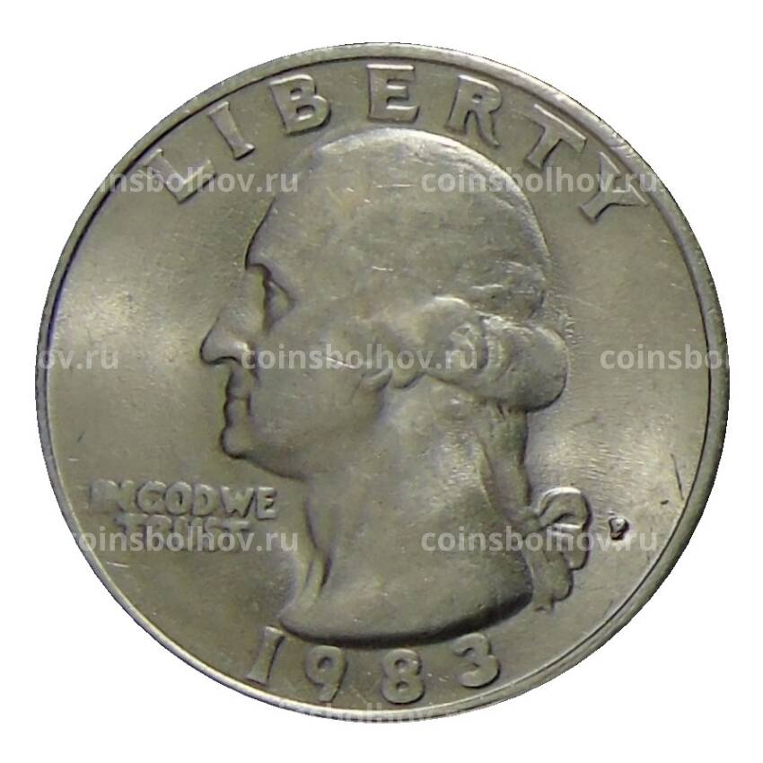 Монета 1/4 доллара (25 центов) 1983 года P США