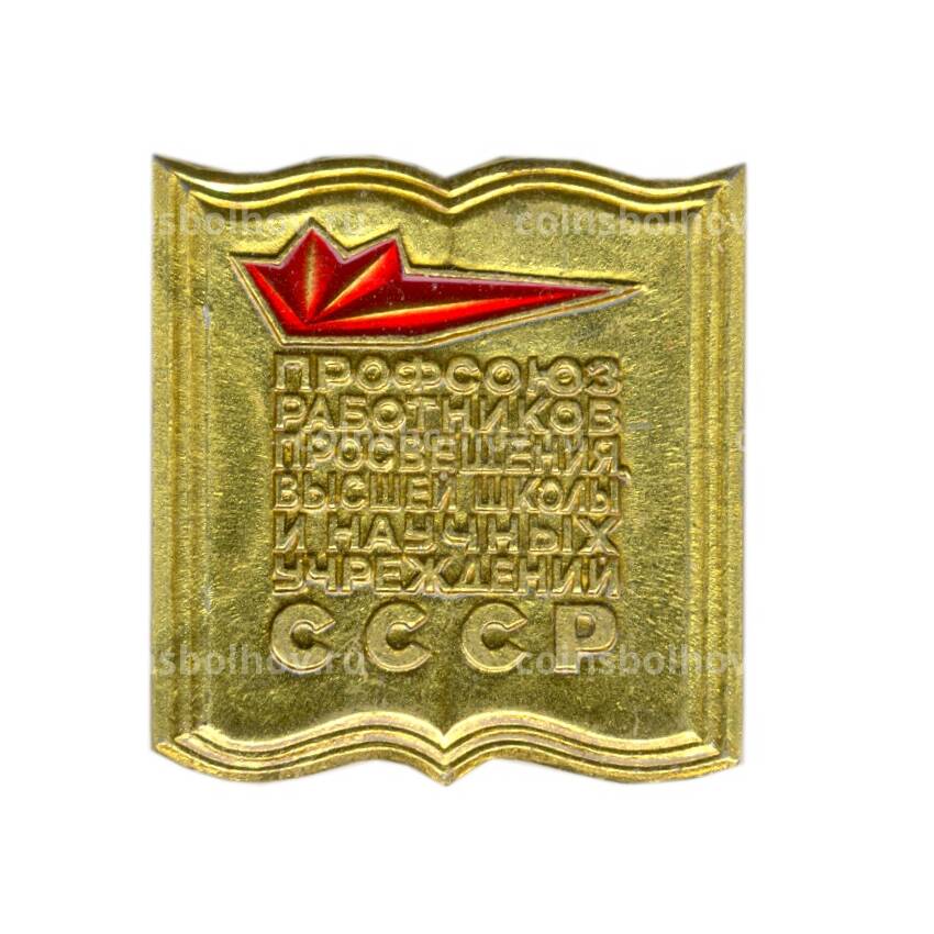 Значок Профсоюз работников Просвещения Высшей школы и научных учреждений СССР