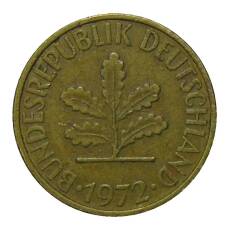 Монета 10 пфеннигов 1972 года D Германия (аверс)