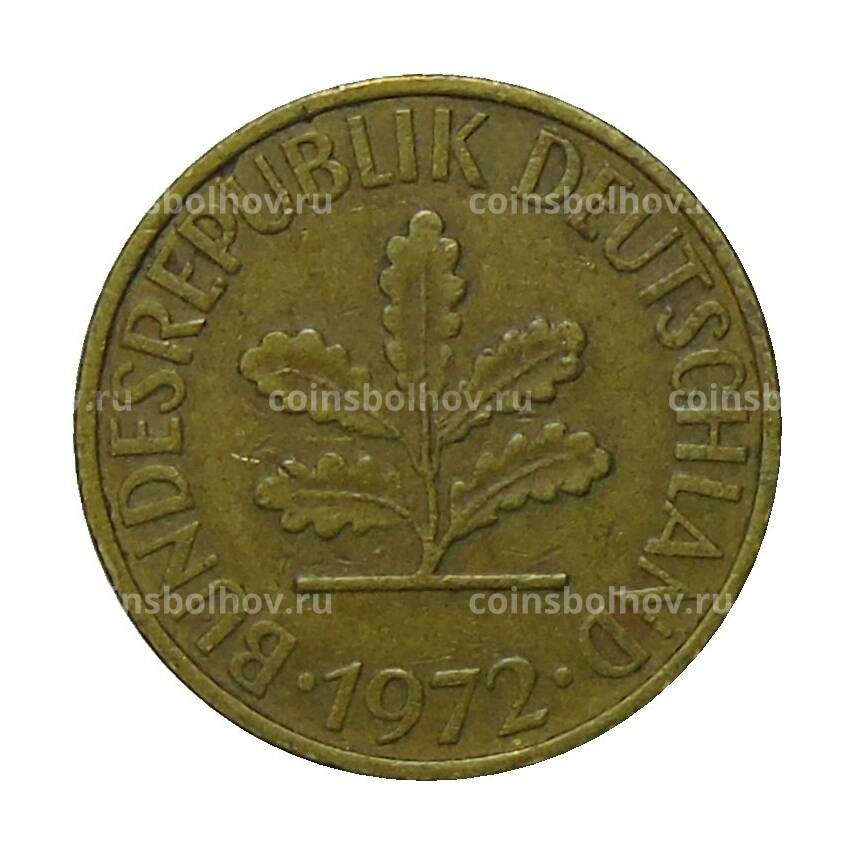 Монета 10 пфеннигов 1972 года D Германия