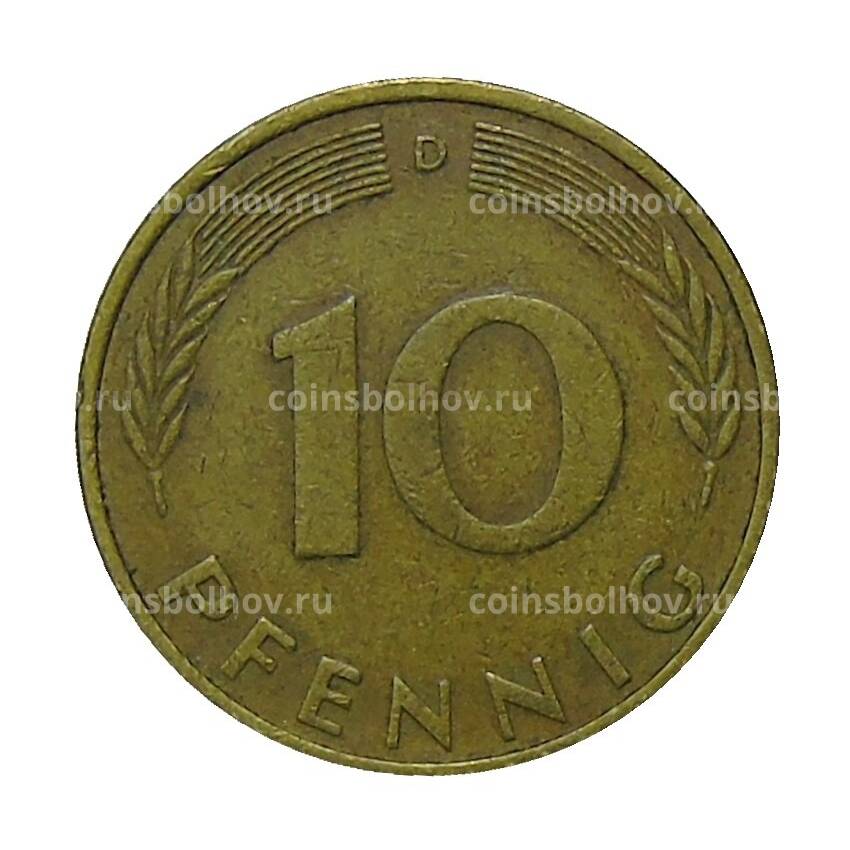 Монета 10 пфеннигов 1972 года D Германия (вид 2)