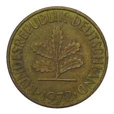 Монета 10 пфеннигов 1972 года D Германия (аверс)