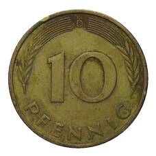 Монета 10 пфеннигов 1972 года D Германия (реверс)